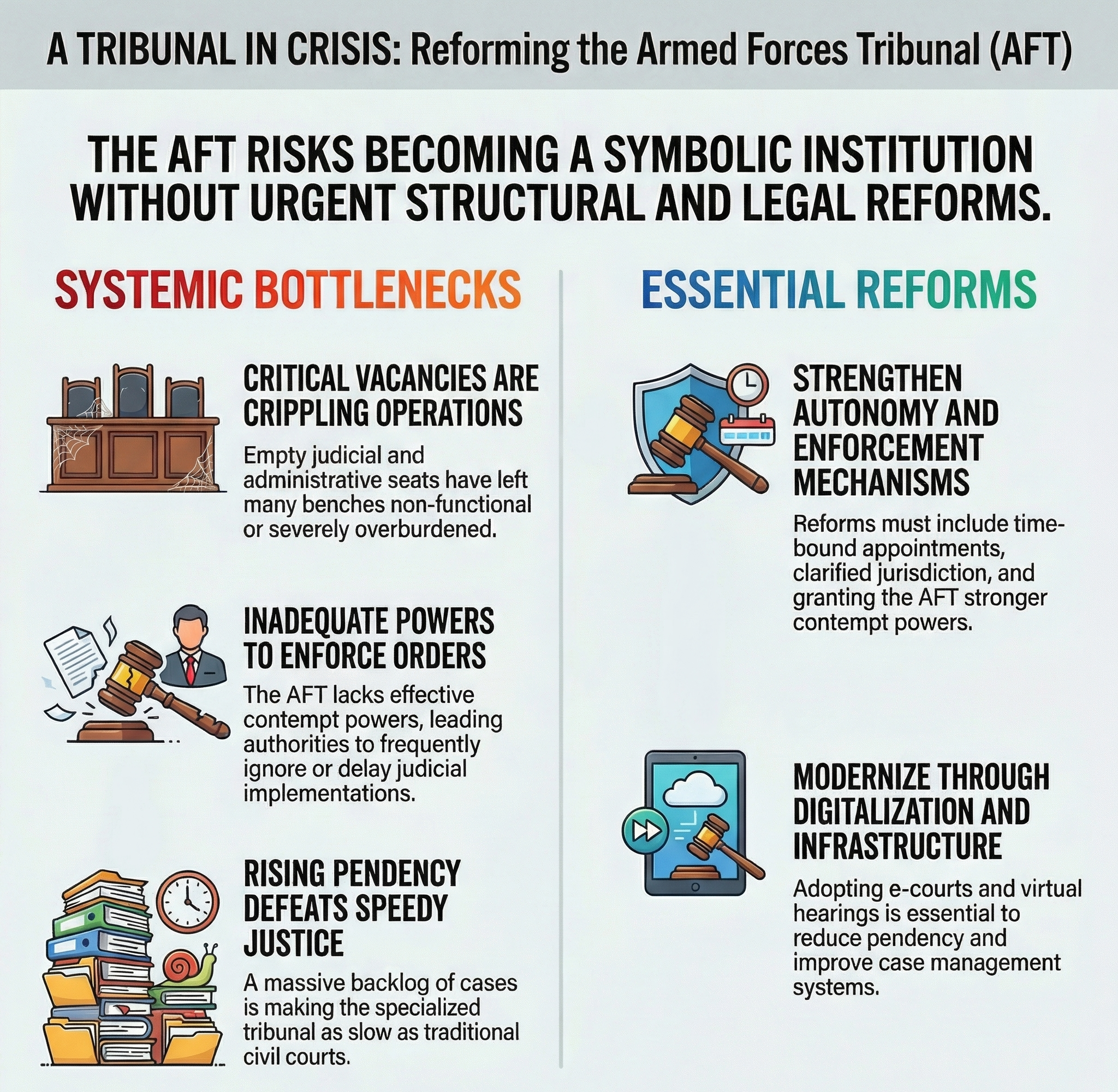 Deficiency of judges, inadequate powers bog down AFT